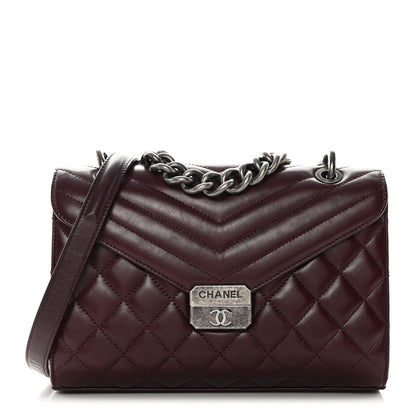 Chanel Calfskin Quilted Mad About Quilting Medium Flap Burgundy 1 of 13