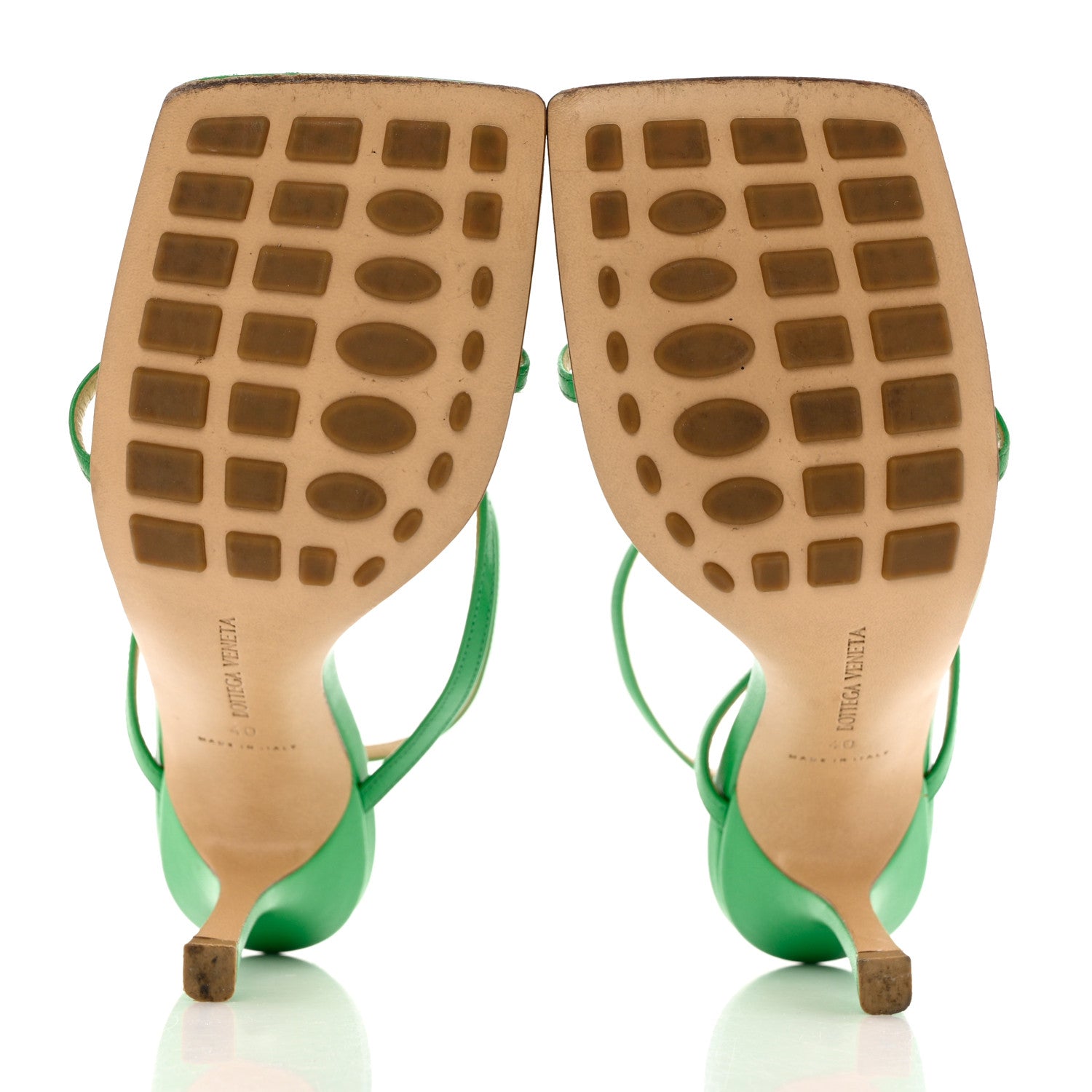 Bottega Veneta Lambskin Stretch Multi Strap 90mm Sandals 40 Grass 6 of 11