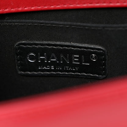 Chanel Patent Calfskin Quilted Medium Plexiglass Boy Flap Red 6 of 12