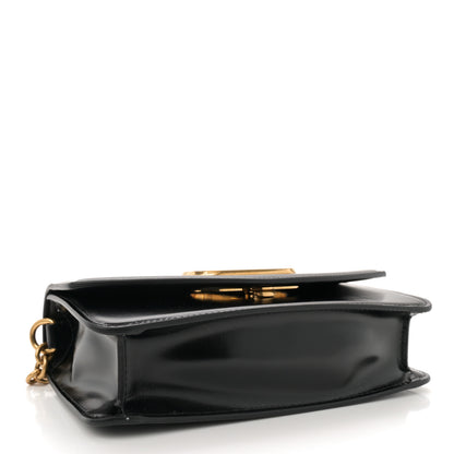 Valentino Garavani Shiny Calfskin Vlogo Small Shoulder Bag Black 4 of 9