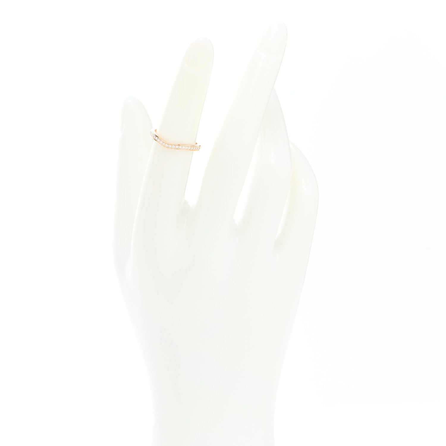 Cartier 18K Pink Gold Diamond Ballerine Wedding Band Ring 49 5 2 of 4