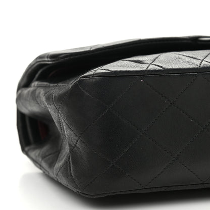 Chanel Lambskin Quilted Medium Double Flap Black 10 of 11