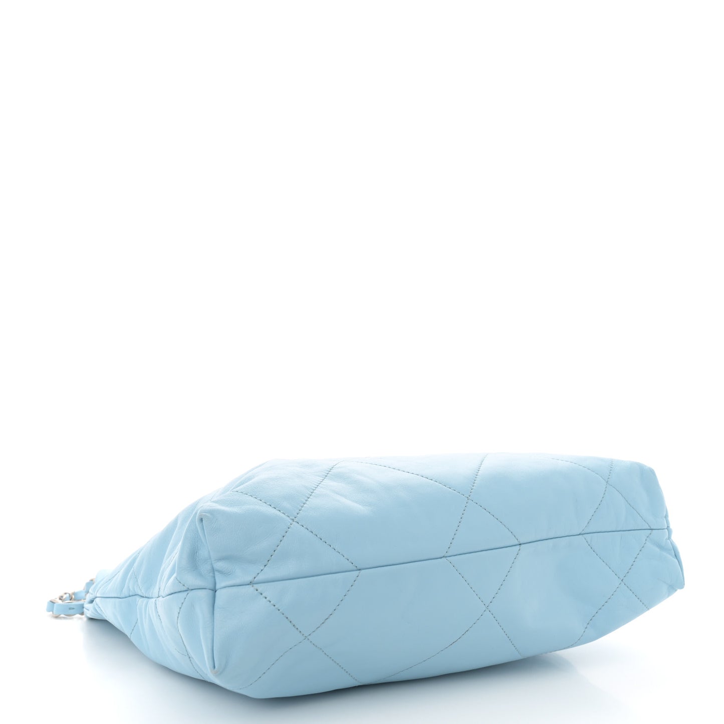 Shiny Calfskin Quilted Small Chanel 22 Light Blue