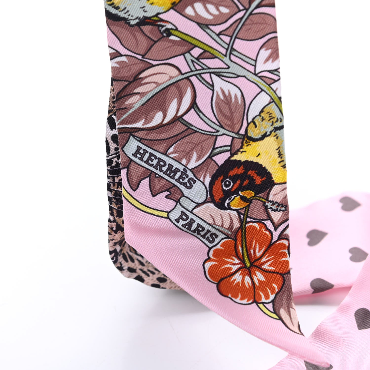 Hermes Silk Jungle Love Love Twilly Rose Pale Etoupe 3 of 4