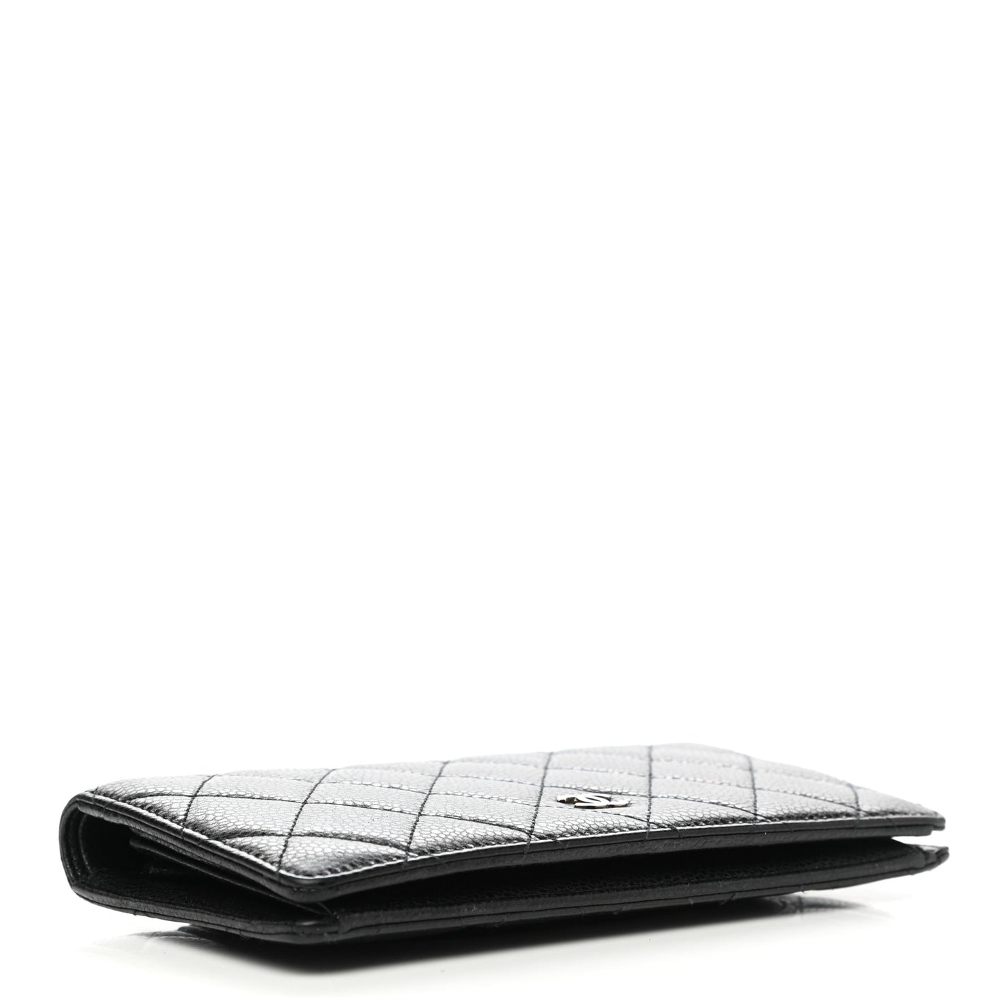 Caviar Quilted Yen Wallet Black