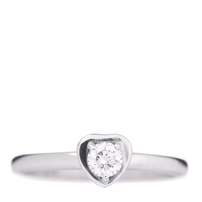 Cartier 18K White Gold Diamond D'Amour Heart Ring 47 4 1 of 5