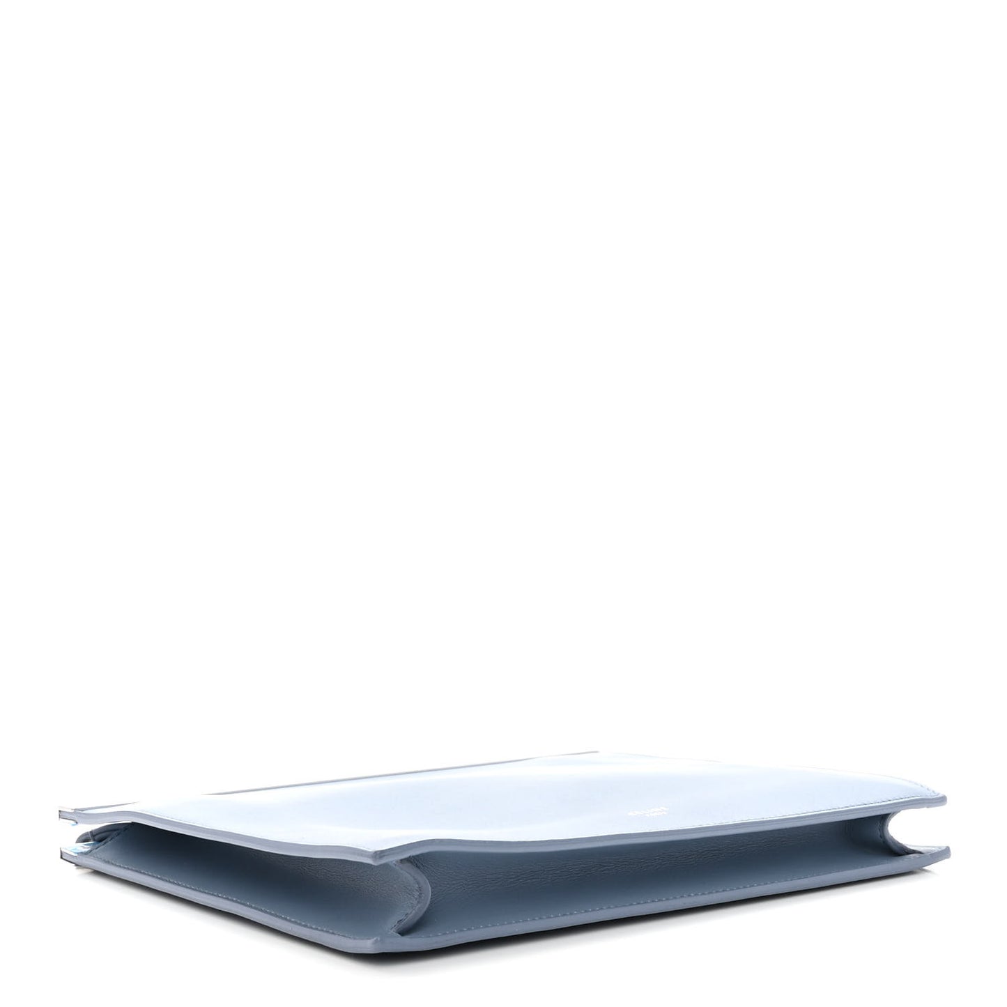 Smooth Calfskin Mini Clasp Bag Medium Blue