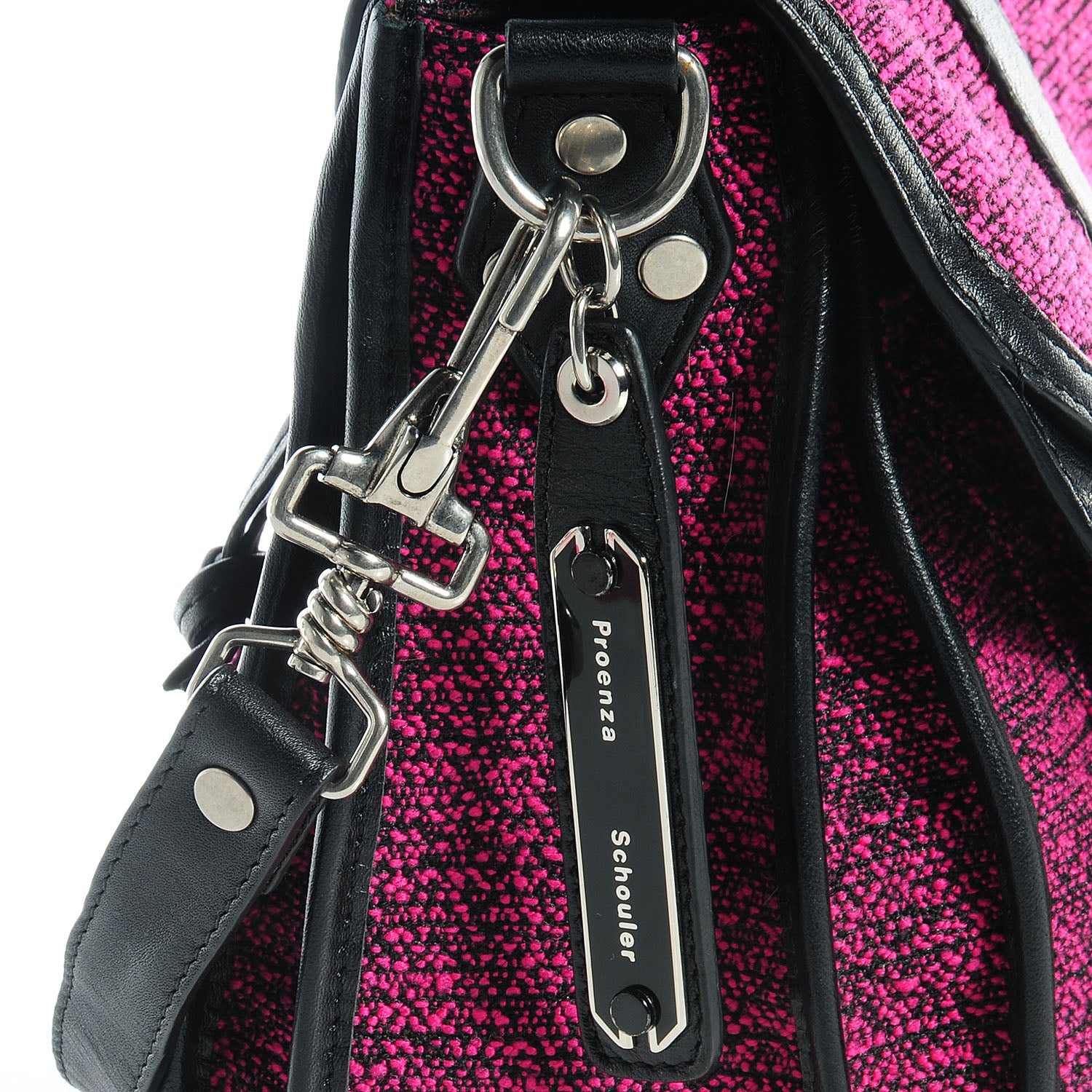 Proenza Schouler Tweed Leather PS1 Medium Satchel Pink 6 of 11