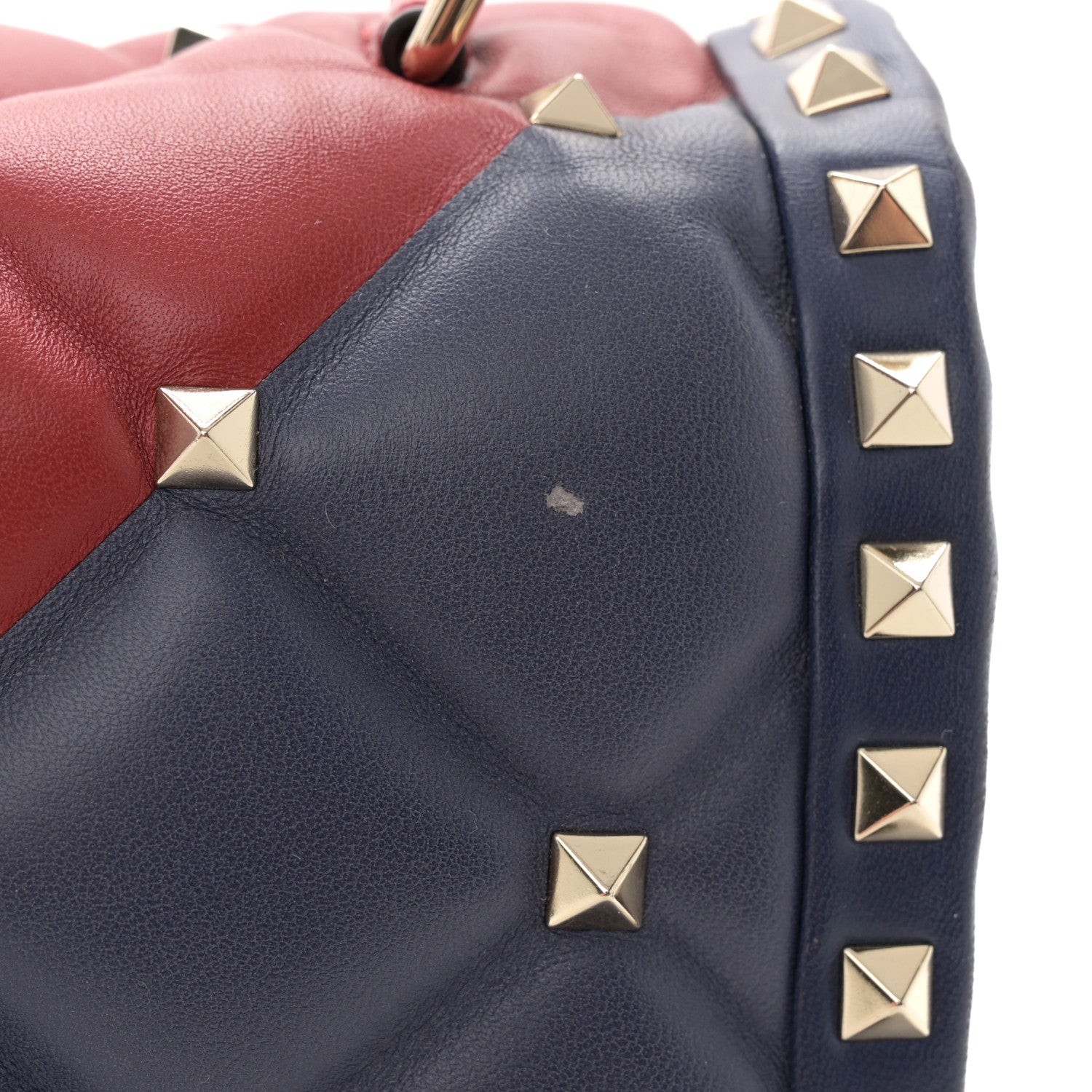 Valentino Garavani Nappa Medium Candystud Top Handle Bag Rosso Valentino Navy 10 of 10