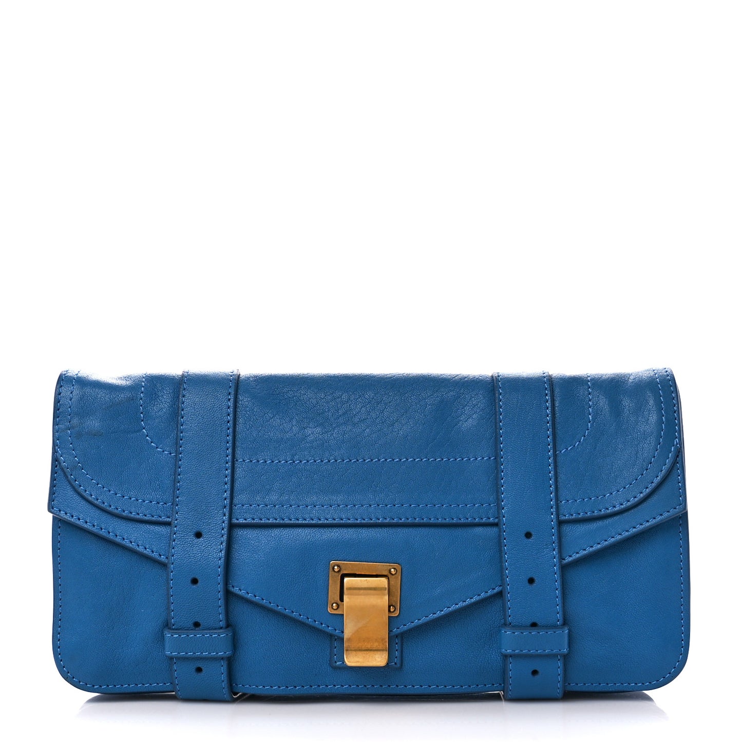 Lambskin PS1 Pochette Clutch Blue