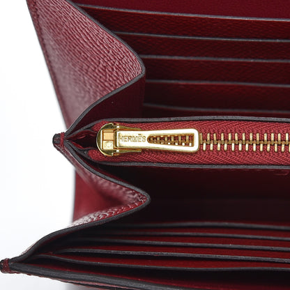 Hermes Epsom Constance Long Wallet Rouge Grenat 8 of 12