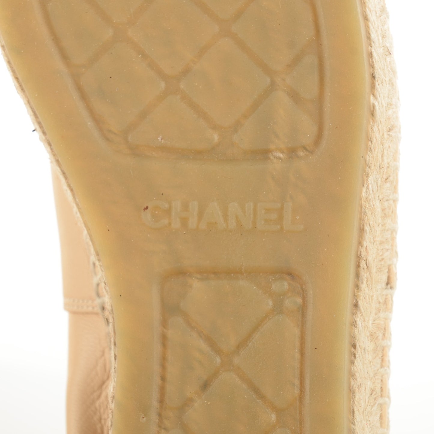 Lambskin CC Espadrilles 38 Beige Black