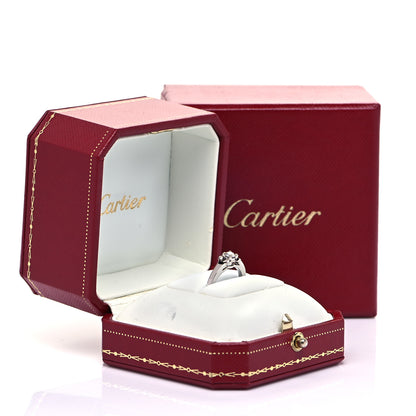 Cartier Platinum Diamond .18ct Ballerine Solitaire Engagement Ring 47 4 9 of 9