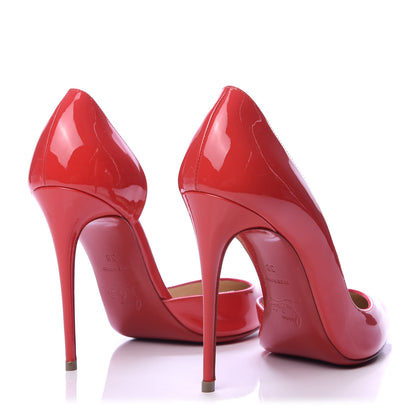 Christian Louboutin Patent Iriza 100 Pumps 38 Fraise 4 of 9