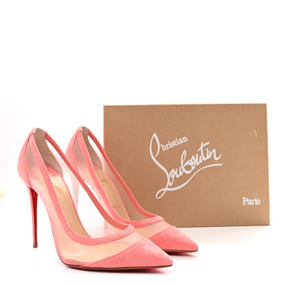 Christian Louboutin Veau Velours Rete Galativi 100 Pumps 41 Operette 9 of 9