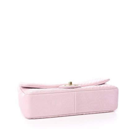 Chanel Wrinkled Lambskin Chevron Quilted Medium Flap Light Pink 4 of 11