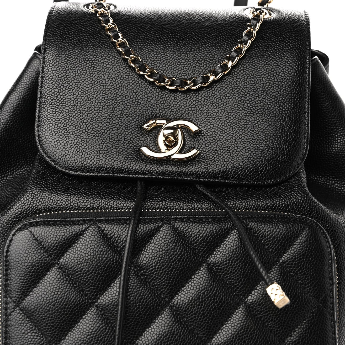 Caviar Quilted Business Affinity Backpack Black