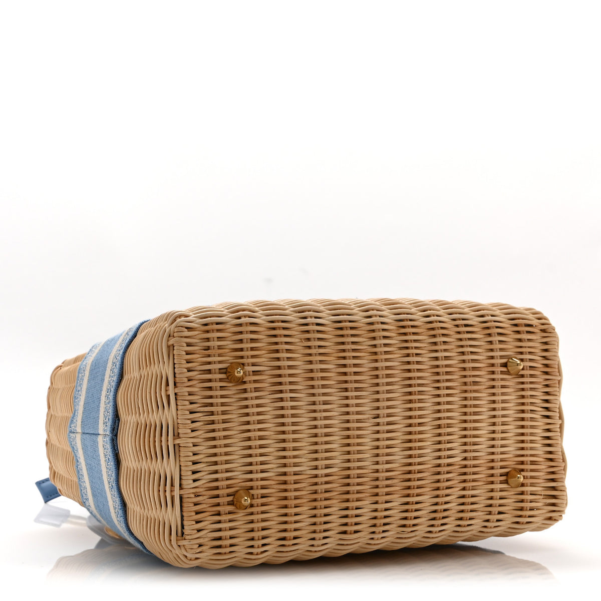 Wicker Oblique Medium Lady Dior Bag Cornflower Blue