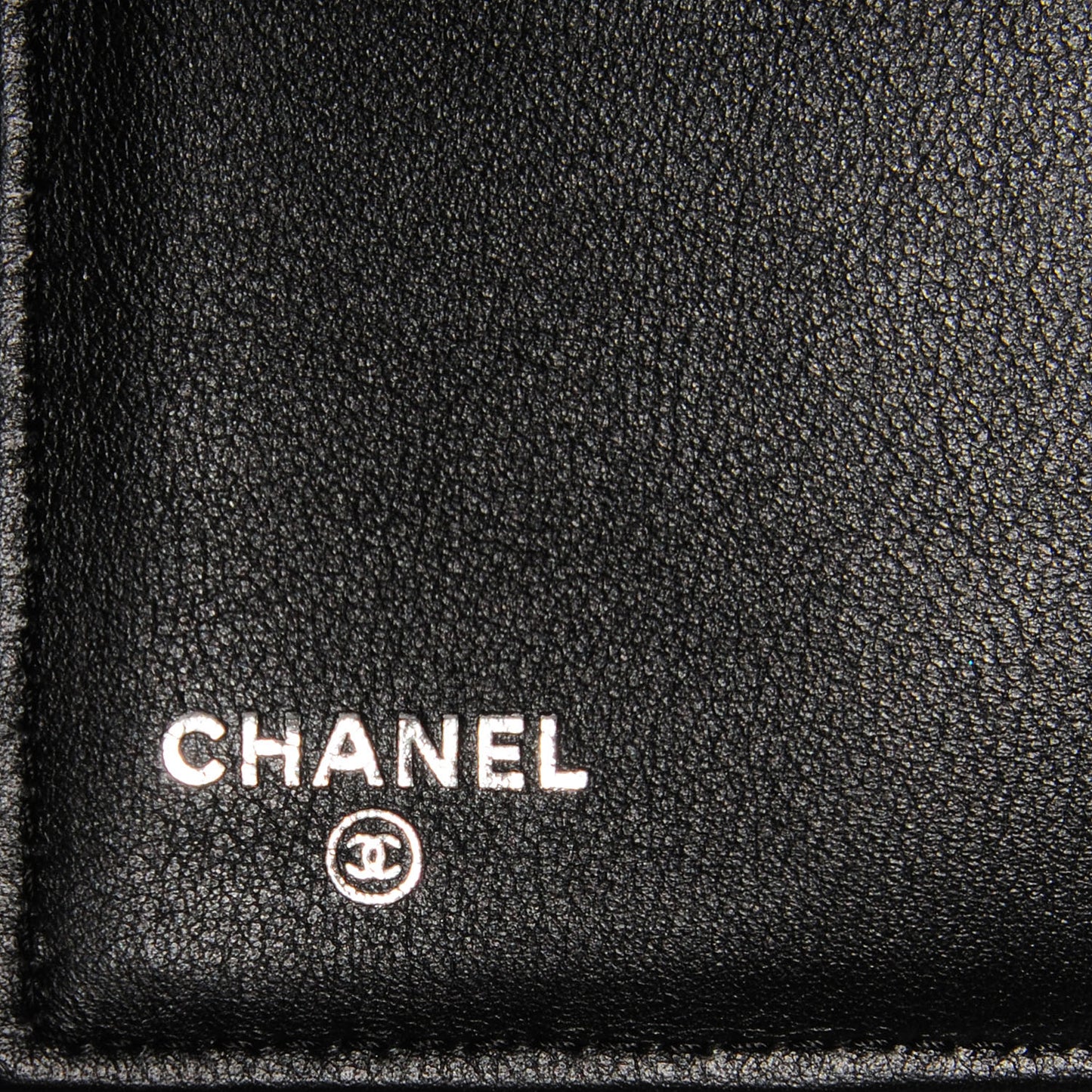 Patent Quilted Large Flap Wallet Black