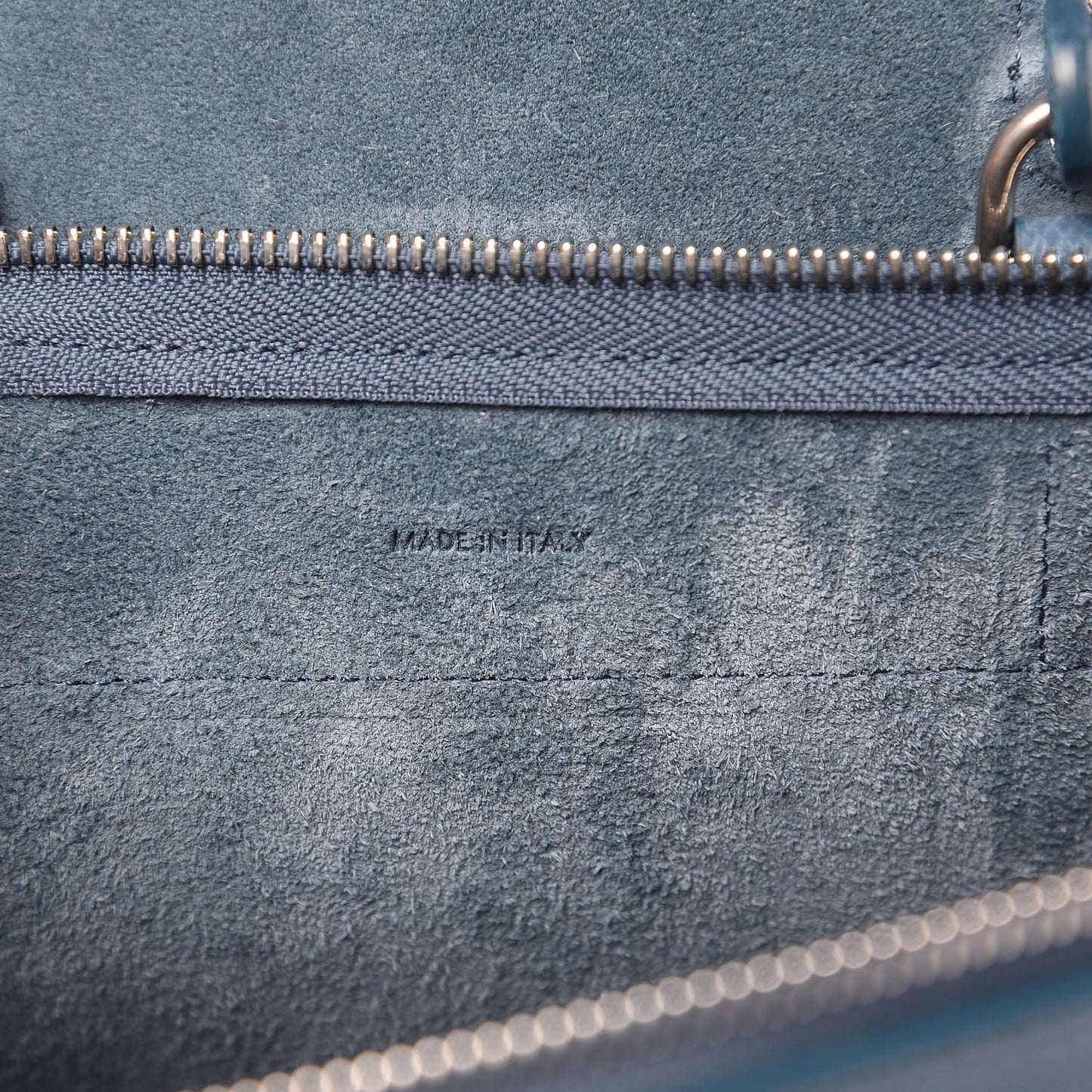 Grained Calfskin Nano Belt Bag Slate Blue