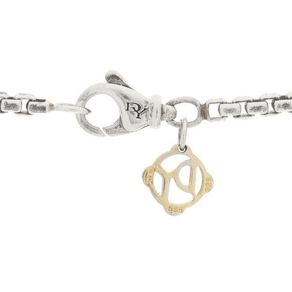 David Yurman Sterling Silver Diamond Om Amulet Charm Necklace 4 of 7