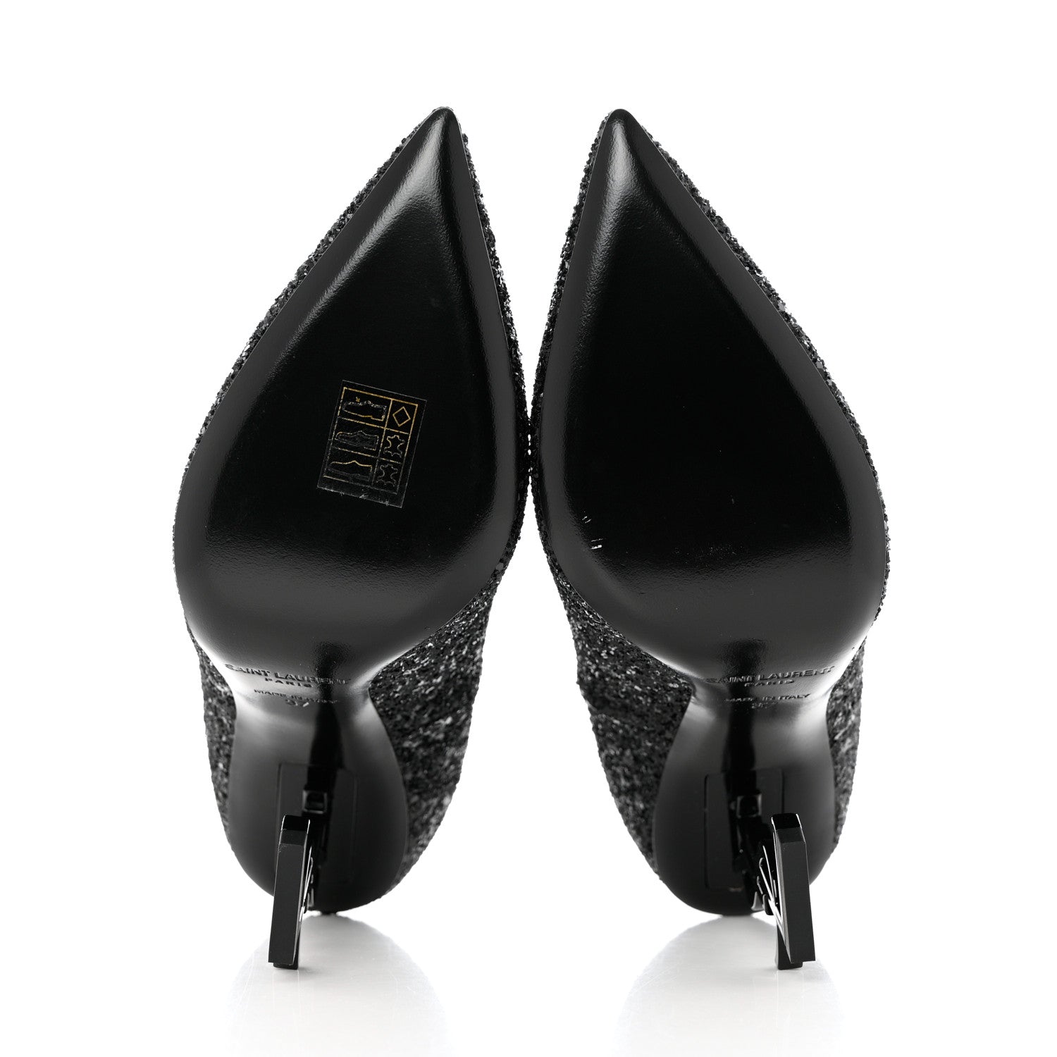 Saint Laurent Glitter Opyum 100 Pumps 37 Black 5 of 9