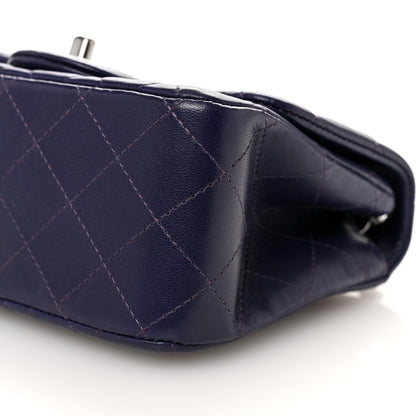 Chanel Lambskin Quilted Mini Square Flap Dark Purple 10 of 11