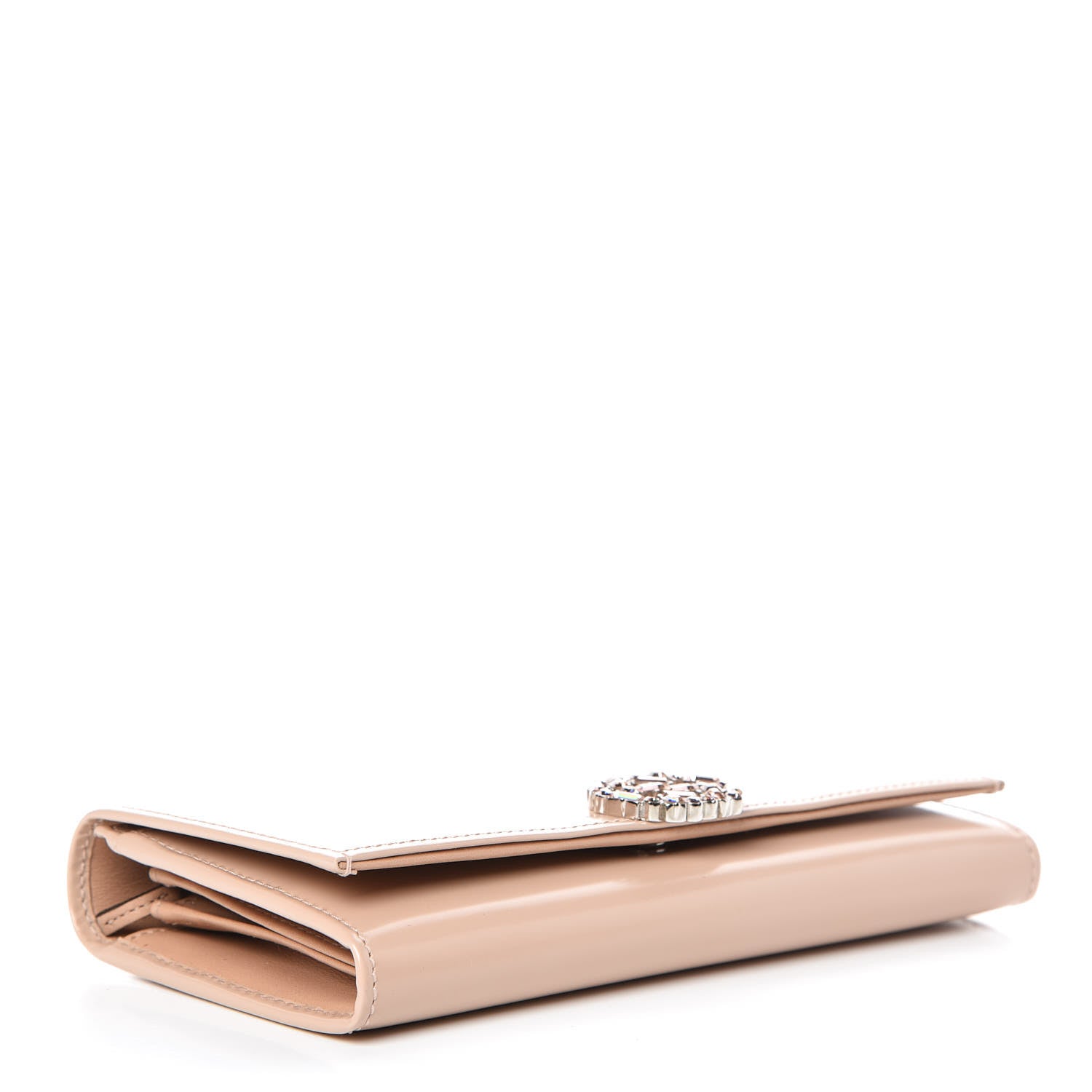 Gucci Shade Lux Calfskin Swarovski Crystal GG Sparkling Continental Wallet Rose 4 of 7