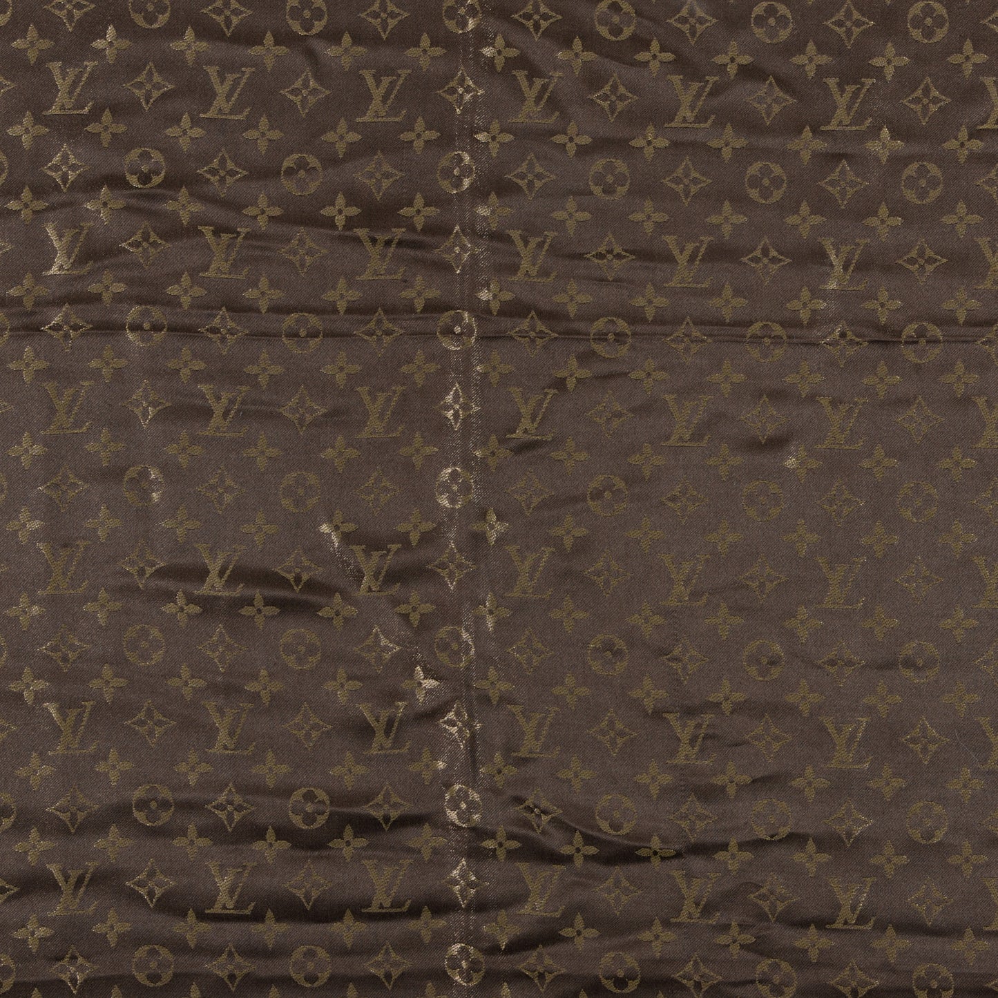 Silk Lurex Wool Monogram Shine Shawl Brown