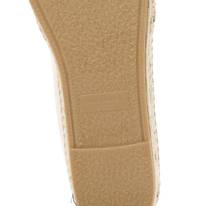 Saint Laurent Canvas Nappa Elba Light Logo Embroidered Espadrilles 39 Panna 6 of 8