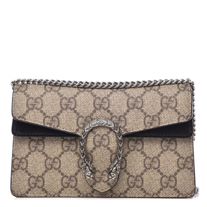 Gucci GG Supreme Monogram Super Mini Dionysus Shoulder Bag Black 1 of 7