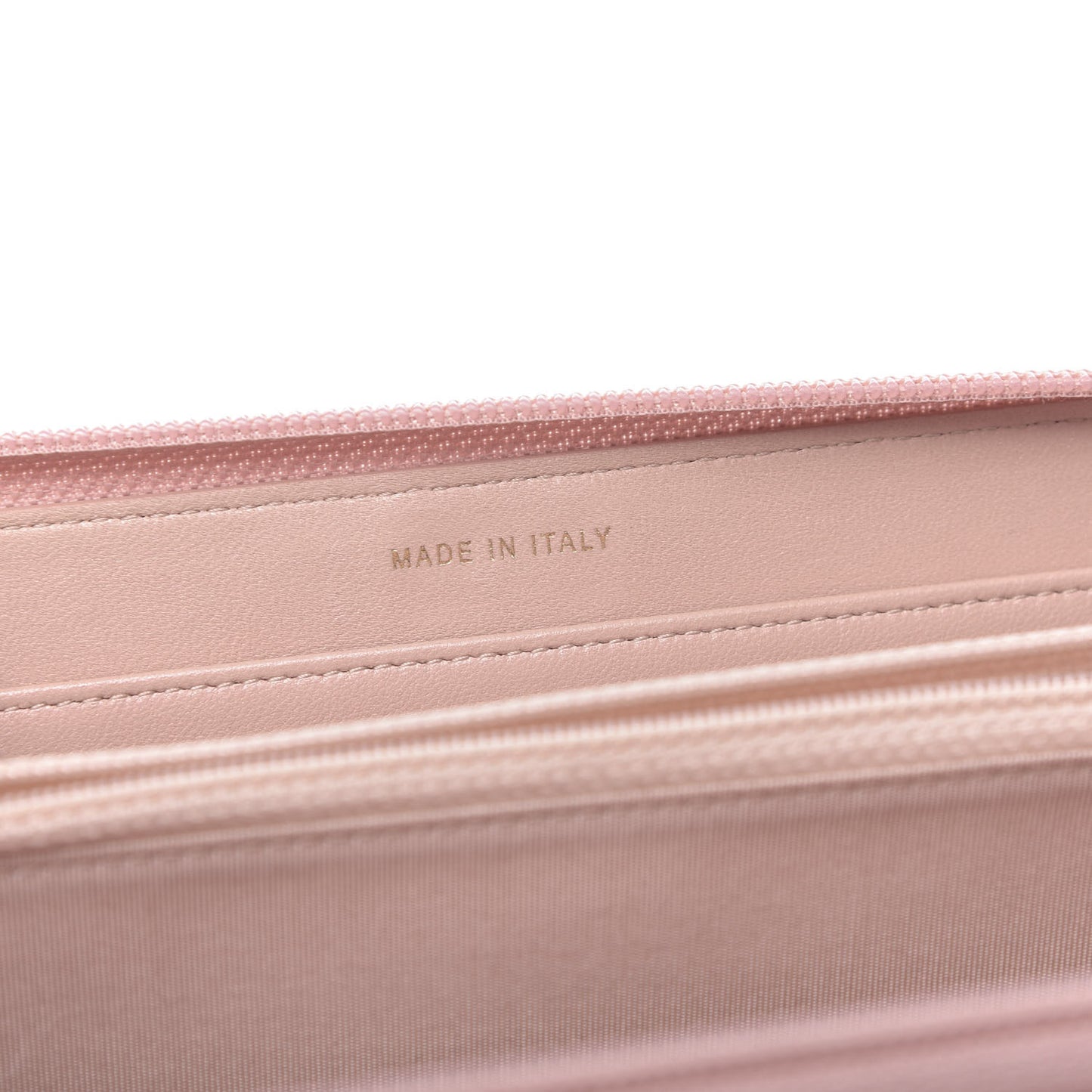 Patent Quilted Boy Long Zip Around Wallet Light Pink