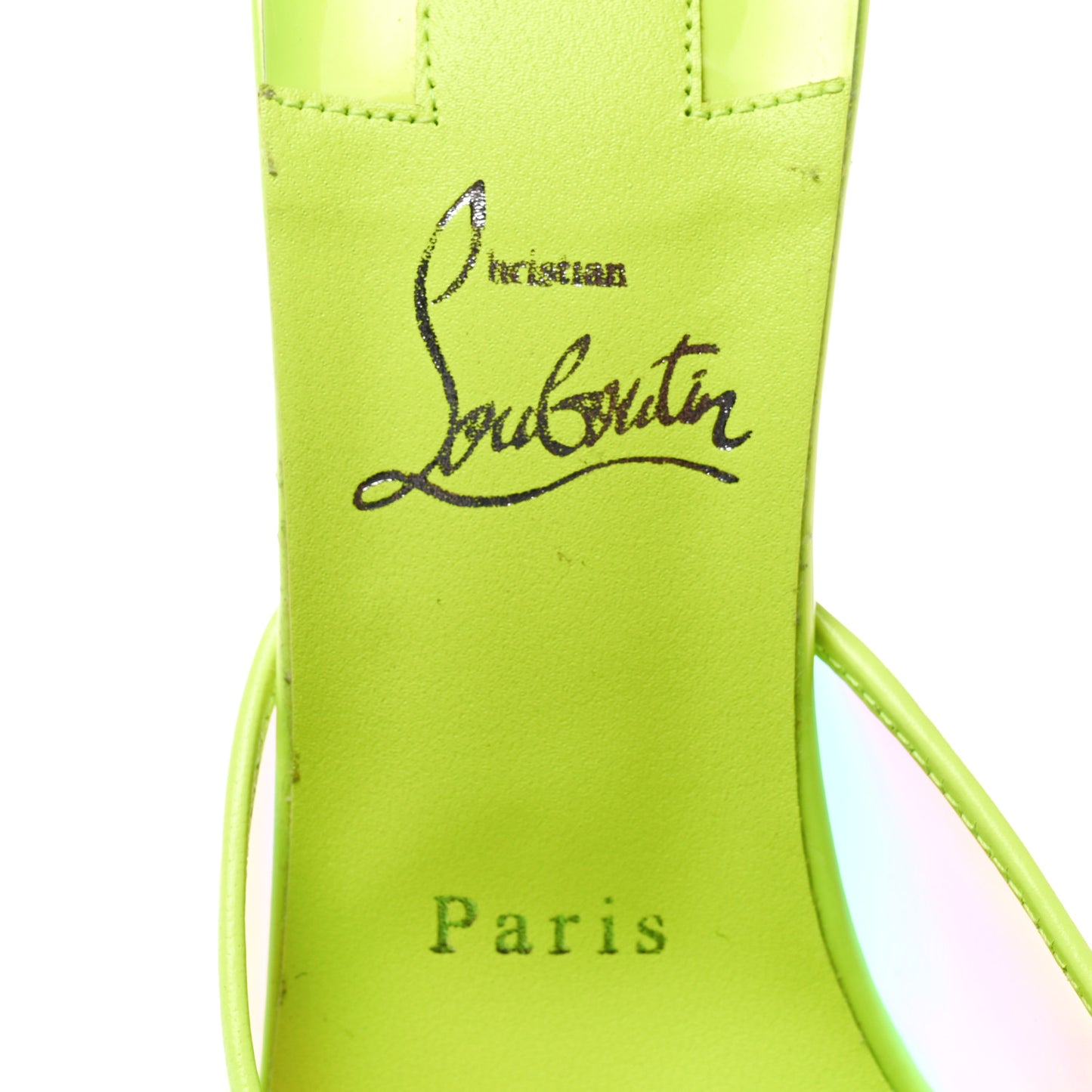 PVC Just Arch 100 Slide Sandals 38.5 Neon Yellow