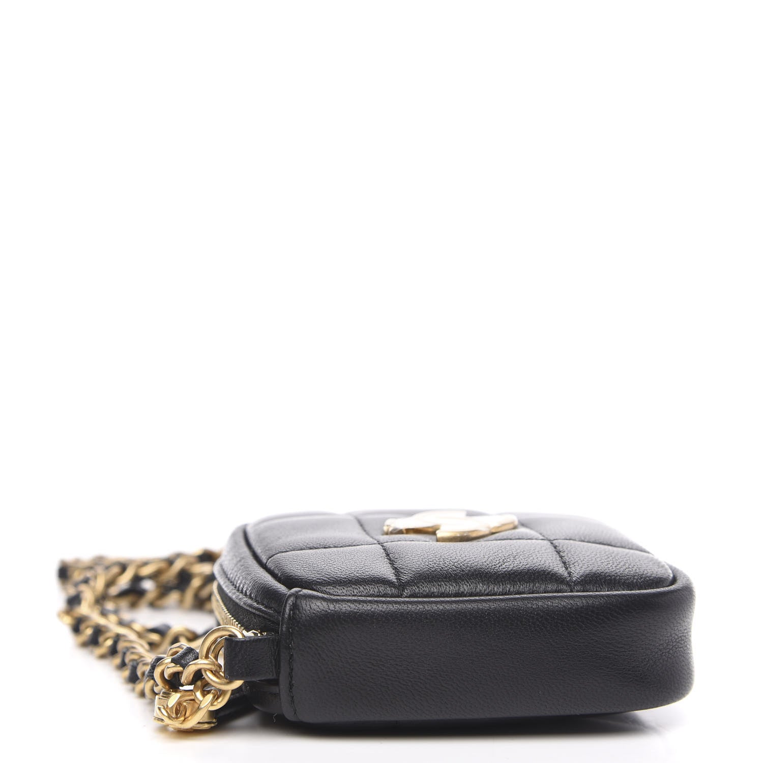 Chanel Lambskin Quilted Clutch With Chain Bag Black 4 of 9