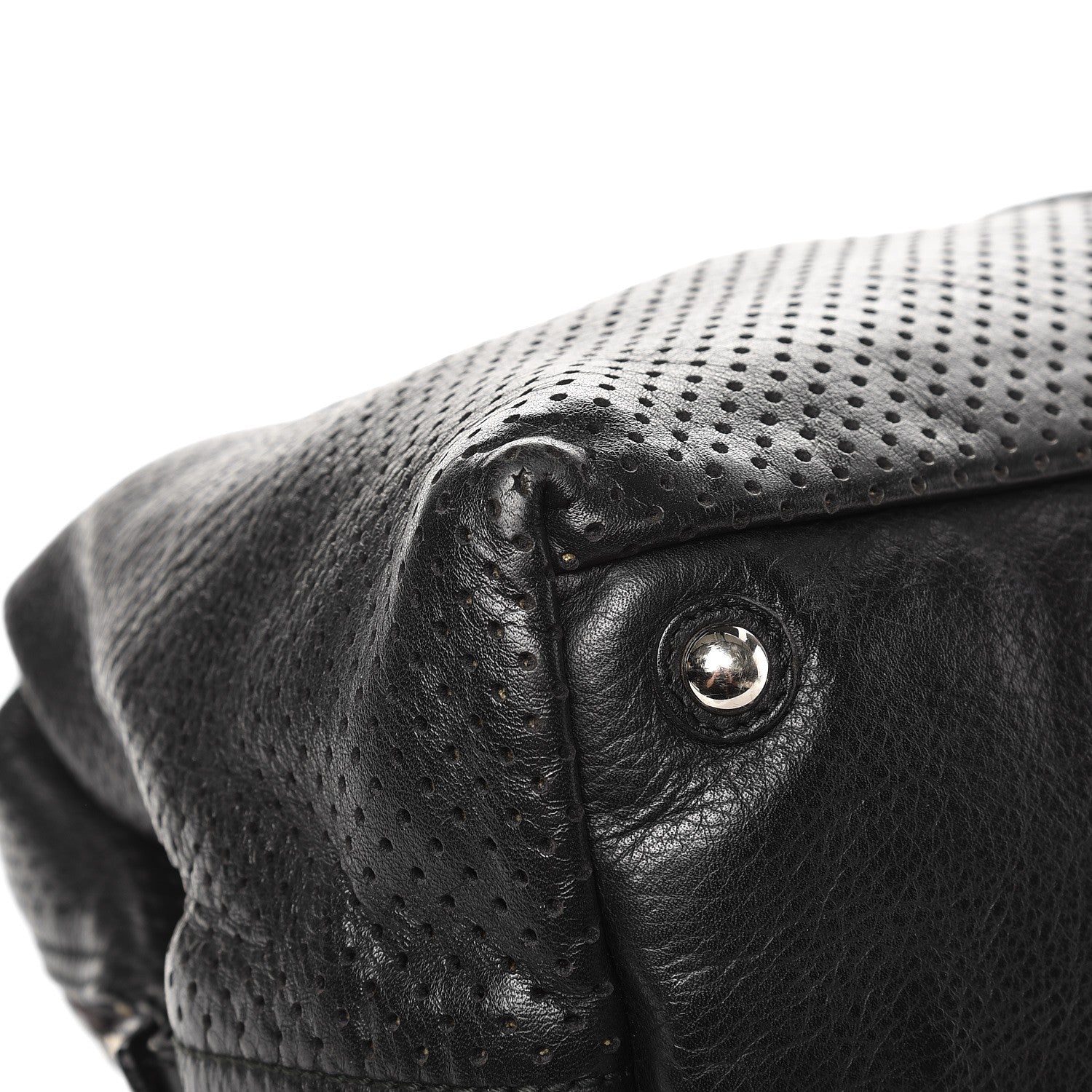 Saint Laurent Perforated Calfskin Medium Easy Y Sac Black 11 of 13