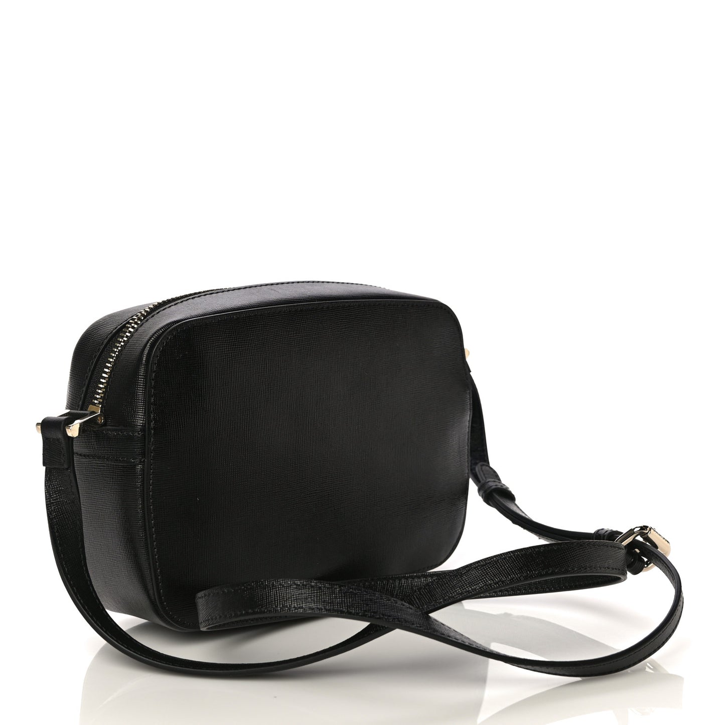 Grained Calfskin Palazzo Camera Bag Black