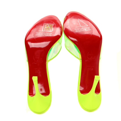 Christian Louboutin PVC Patent Me Dolly 85 Pumps 38.5 Fluo Yellow 5 of 6