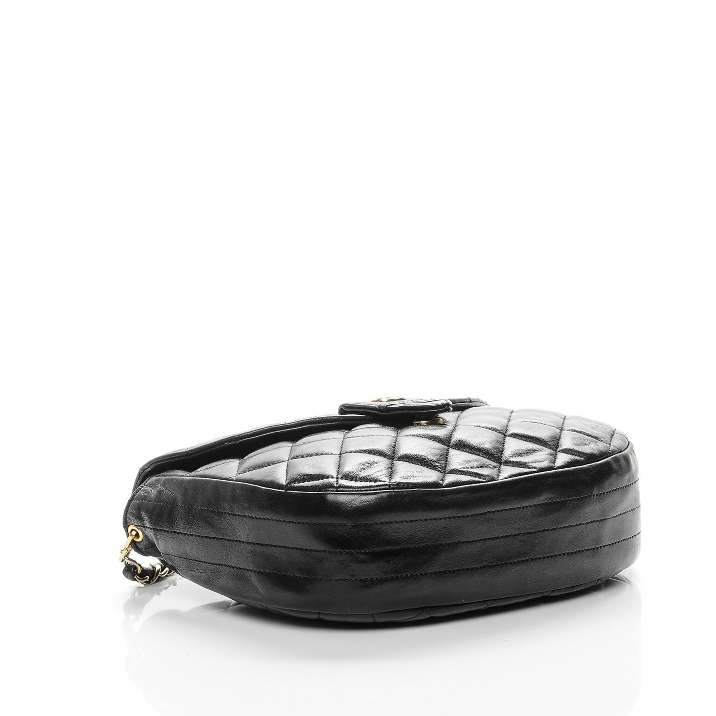 Lambskin Quilted Shoulder Bag Black
