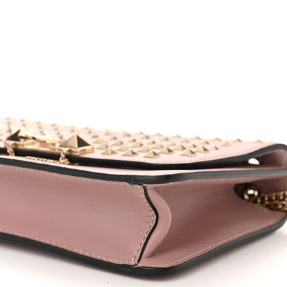 Valentino Garavani Vitello Small Rockstud All Over Demilune Shoulder Bag Lipstick 9 of 9