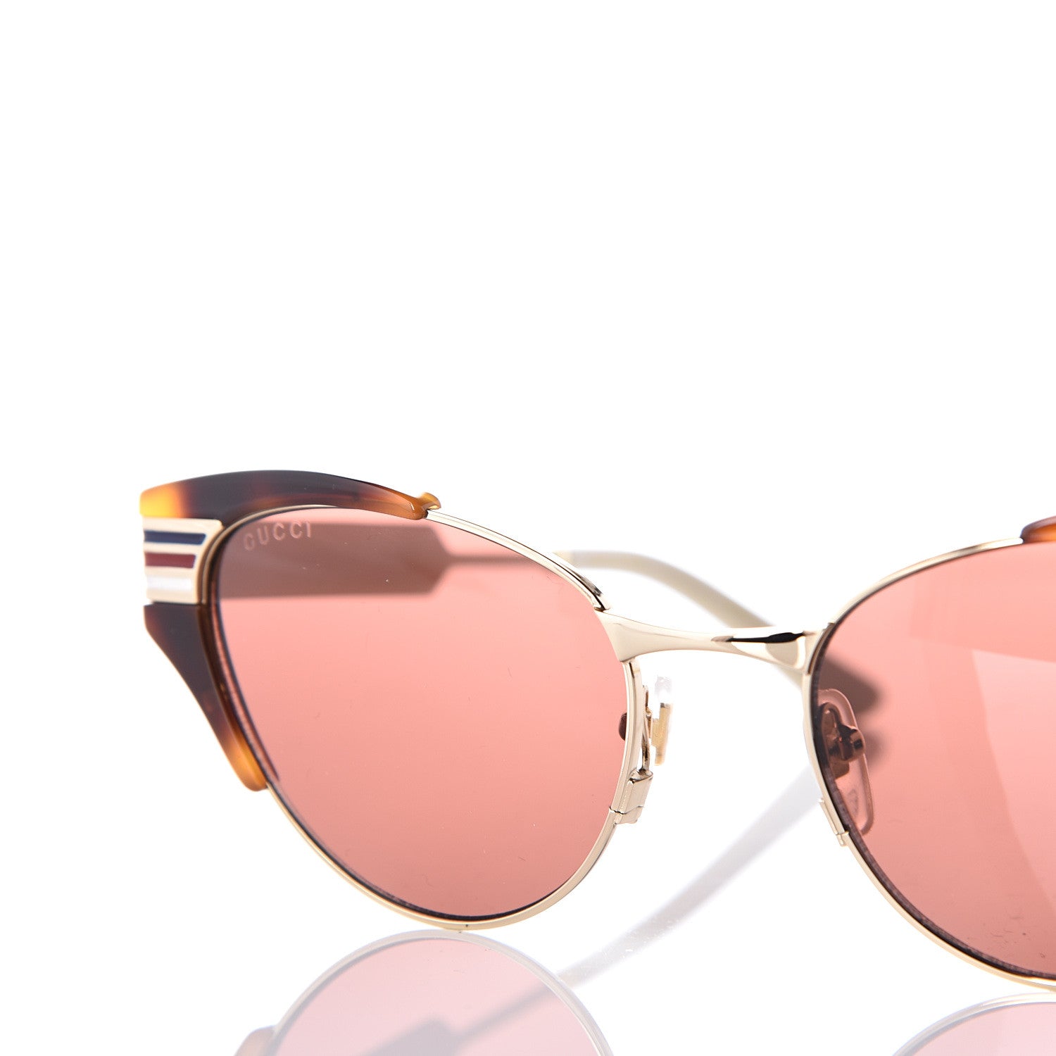 Gucci Cat Eye Web Sunglasses GG0522S Tortoise 7 of 8