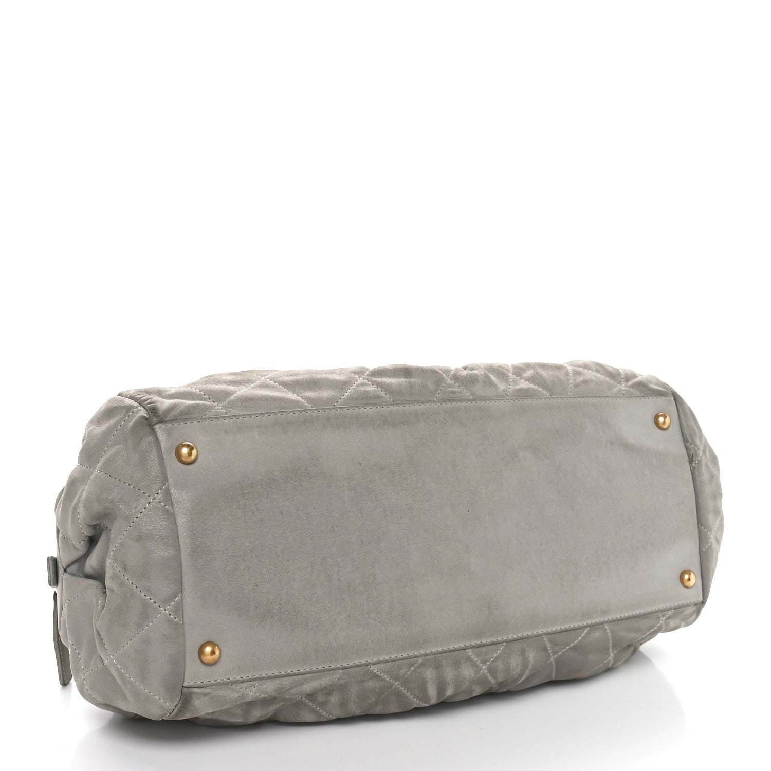 Chanel Iridescent Calfskin Chic Quilt Bowling Bag Grey 4 of 10