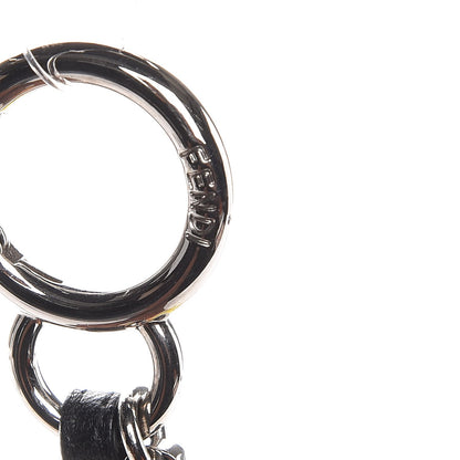 Fendi Fox Mink Goat Fur Mini Karlito Bag Charm White Black Flamingo 4 of 4
