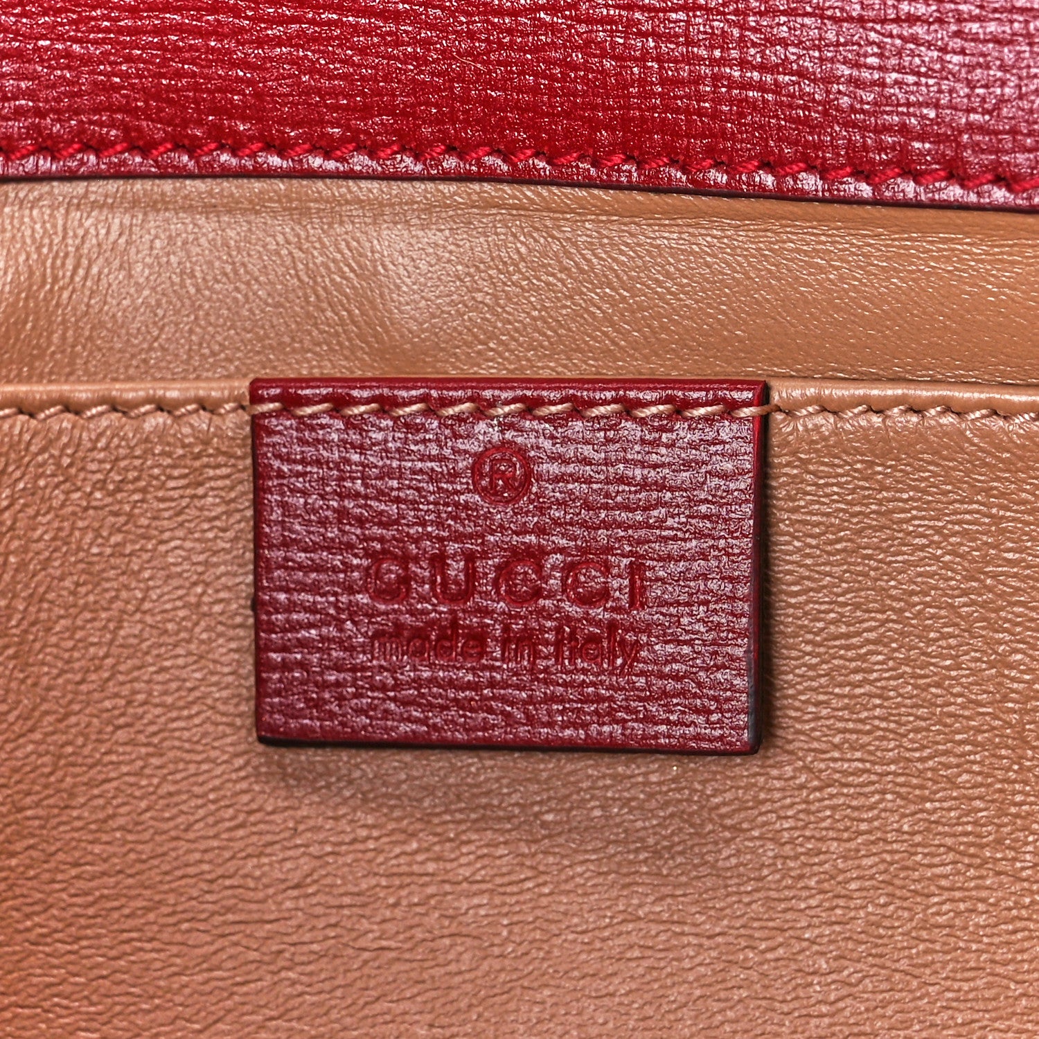Gucci Textured Calfskin Torchon GG Broadway Envelope Clutch Romantic Cherry 6 of 12