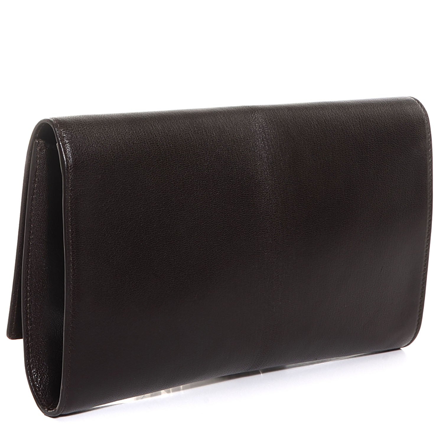 Saint Laurent Goatskin Large Belle de Jour Clutch Brown 3 of 7