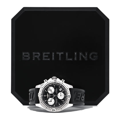Breitling Stainless Steel Rubber 38mm Chrono Colt Quartz SQ Watch Black A73350 5 of 5