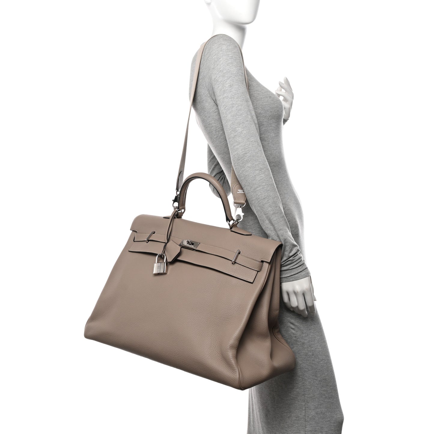 Taurillon Clemence Voyage Kelly 50 Gris Tourterelle