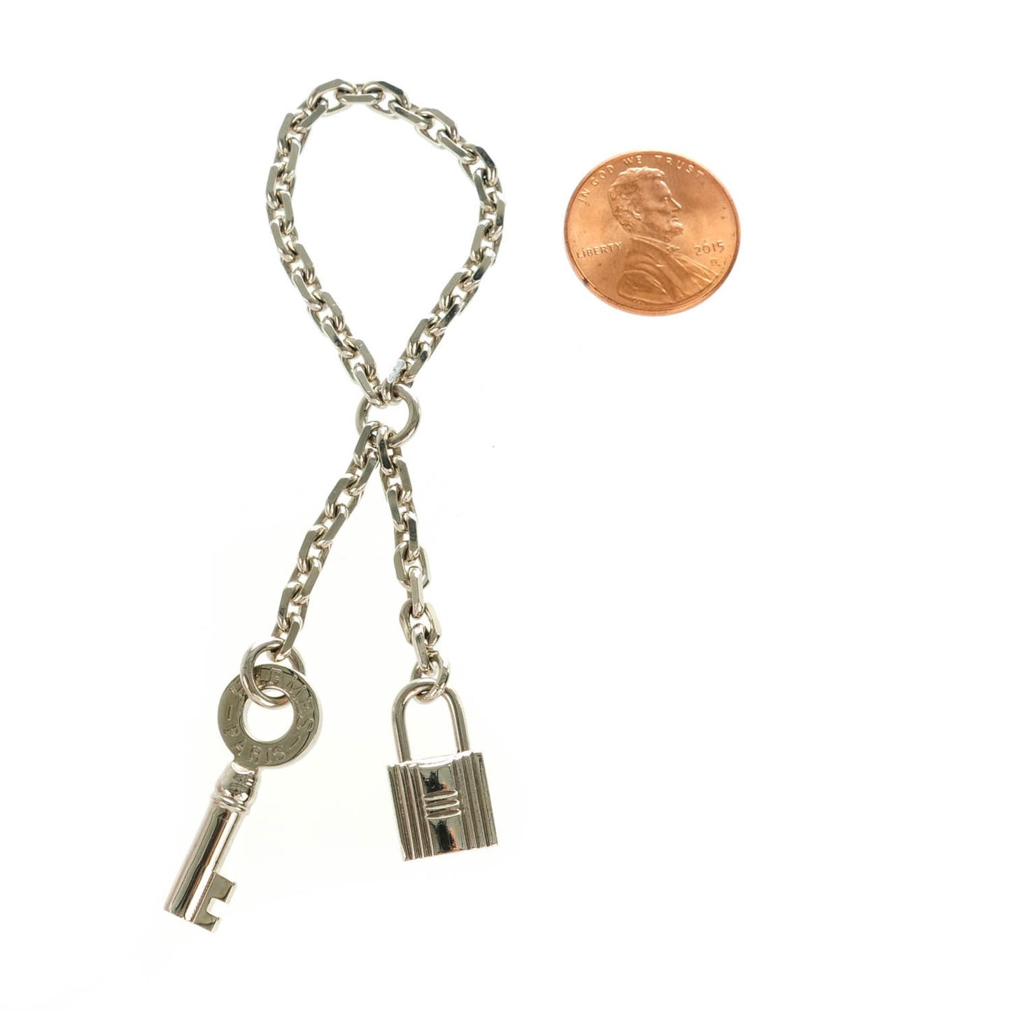 Palladium Key and Lock Scarf Ring