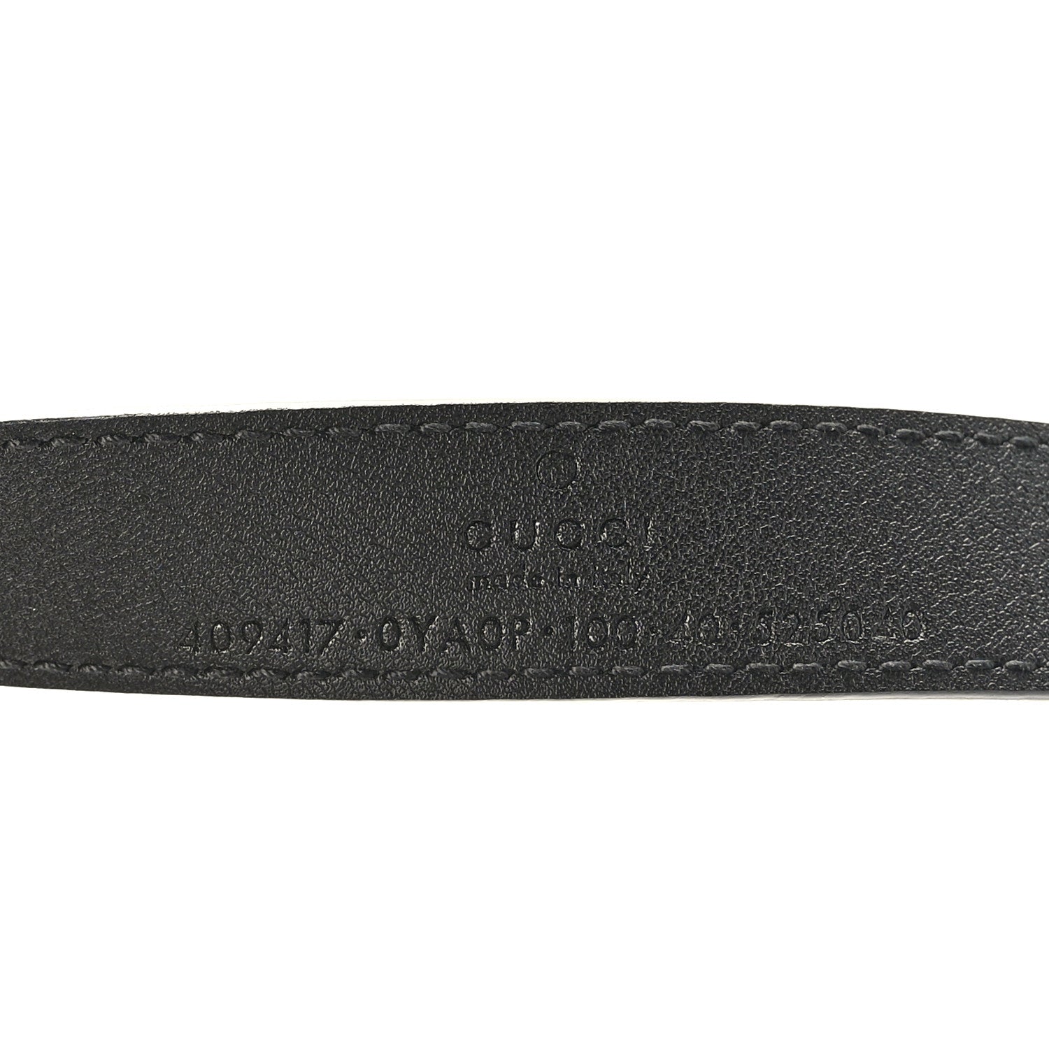 Gucci Plutone Calfskin Palladium Double G 20mm Belt 100 40 Black 3 of 6