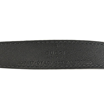 Gucci Plutone Calfskin Palladium Double G 20mm Belt 100 40 Black 3 of 6