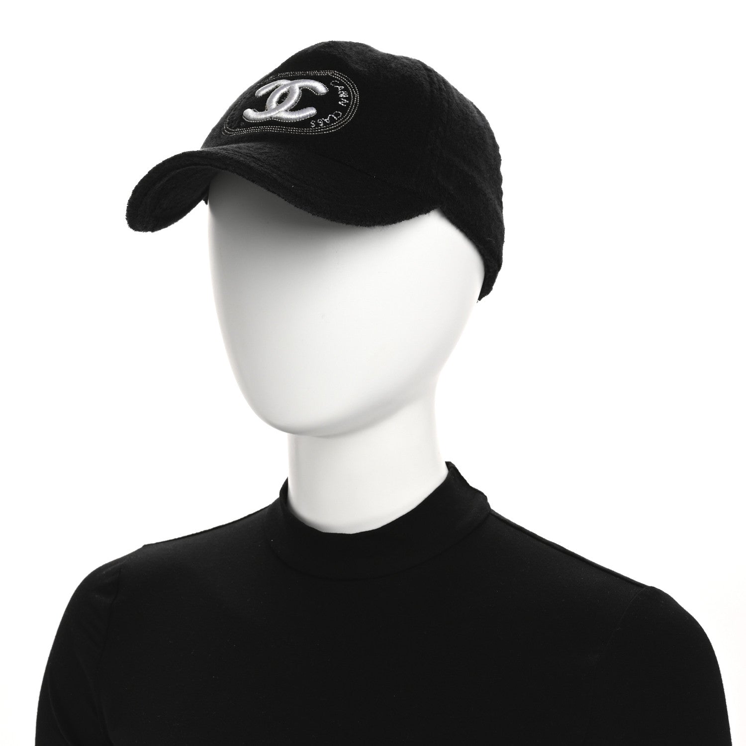 Chanel Terry Cotton CC Logo Hat Cap M Black 2 of 11